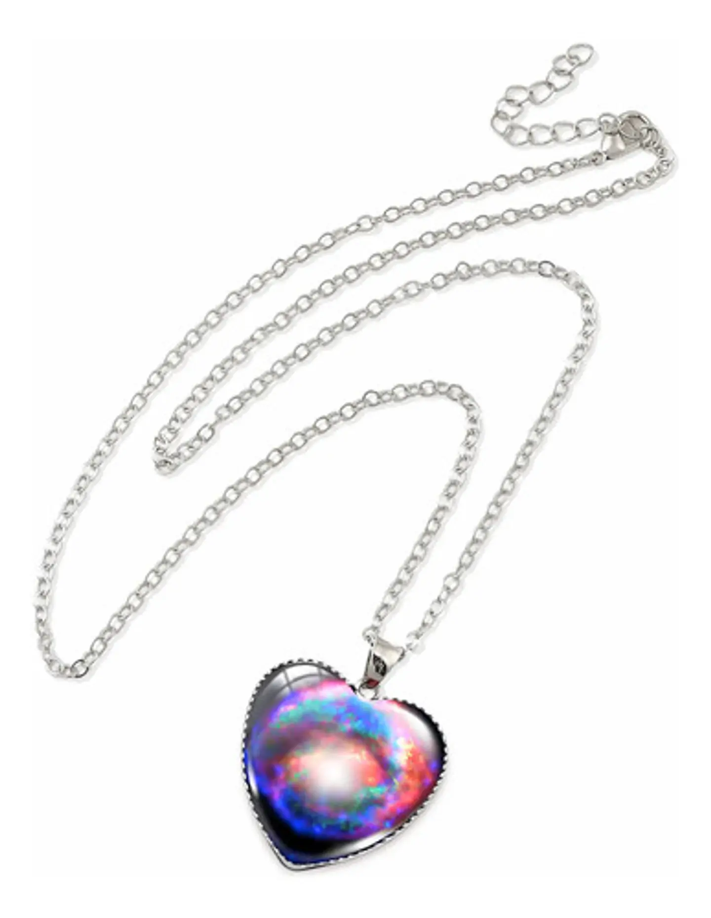 Collar Para Hombres Y Mujeres Dije Corazón Nebulosa Galaxia 22