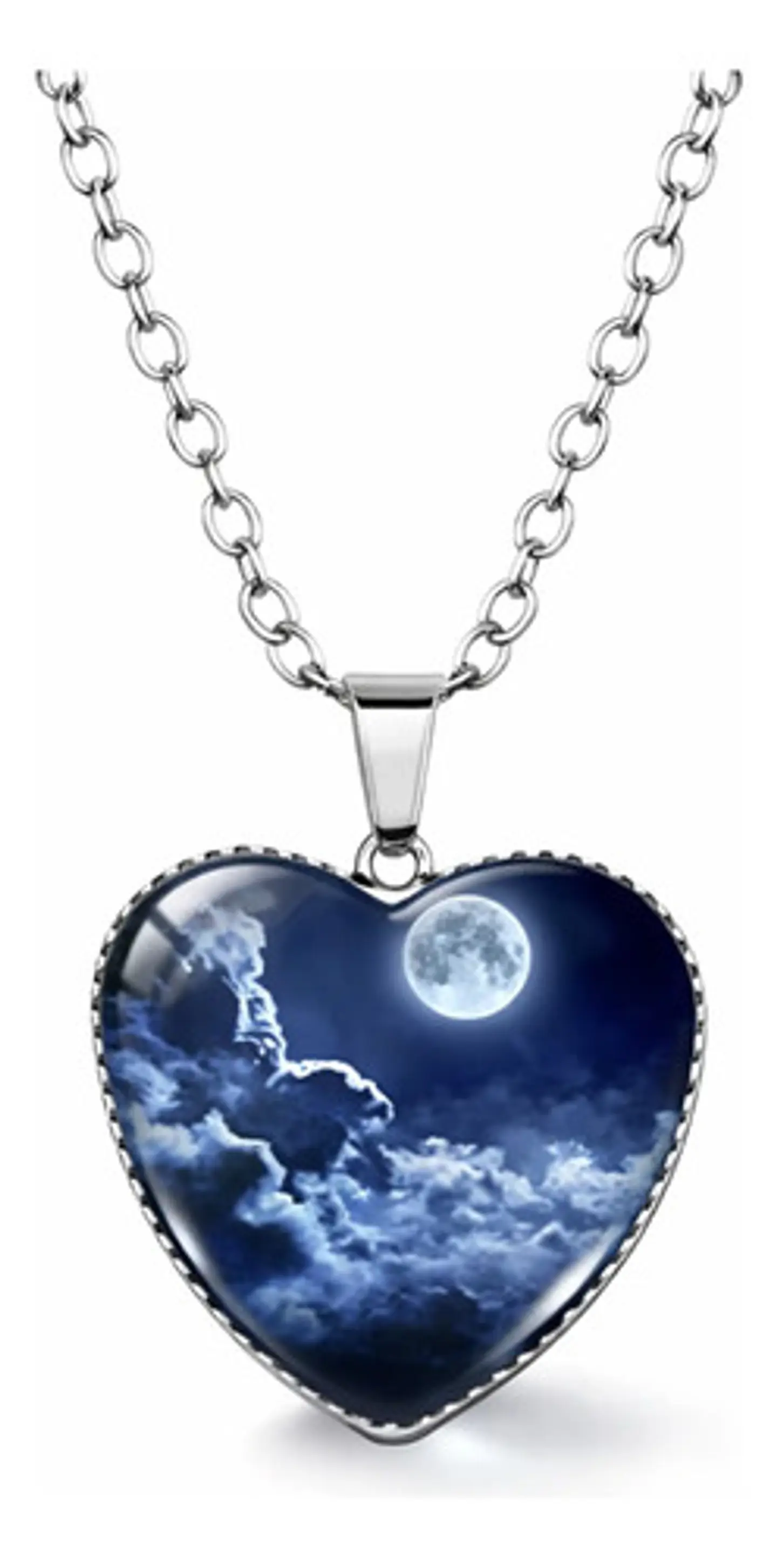Collar Para Hombres Y Mujeres Dije Corazón Nebulosa Galaxia 29