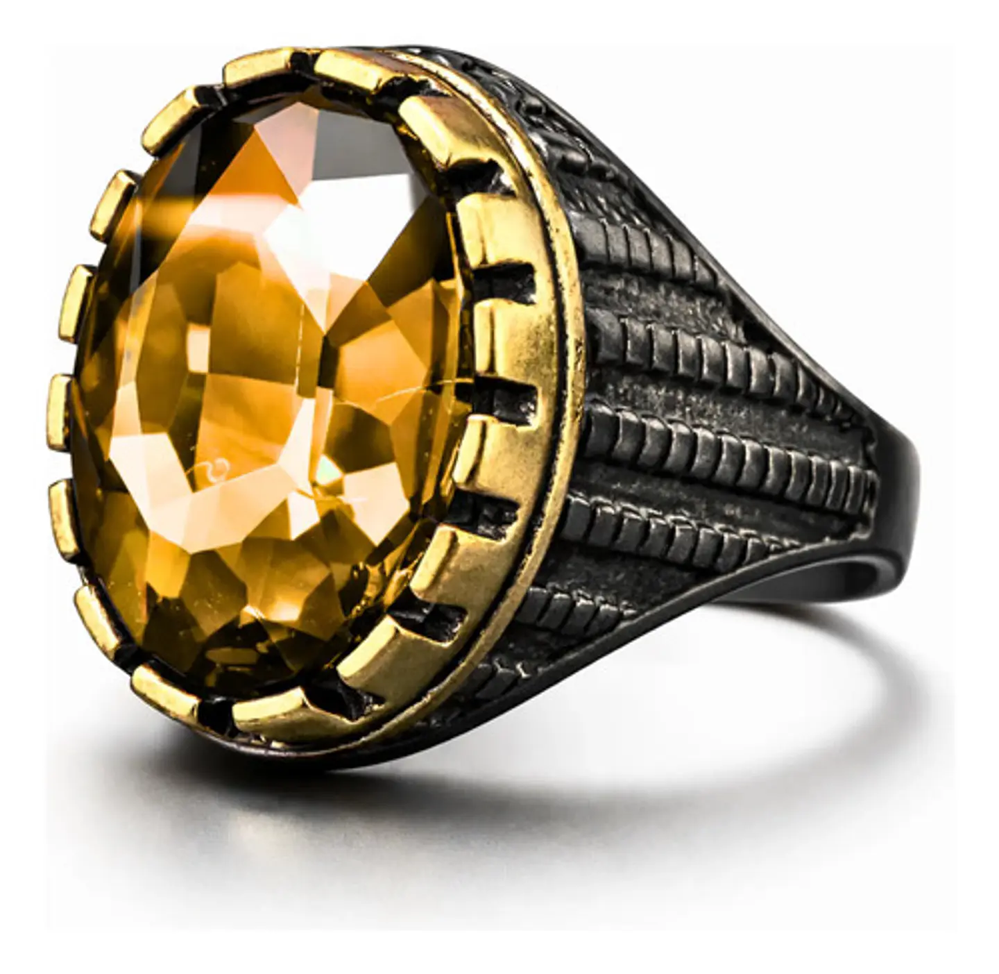 Anillo Moderno Clásico Para Hombre Y Mujer Piedra Azul Agua 1