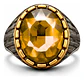 Anillo Moderno Clásico Para Hombre Y Mujer Piedra Azul Agua - Miniatura 2