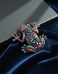 Broche De Alfiler Para Mujer Rana De Lujo Multicolor Piedras - Miniatura 6