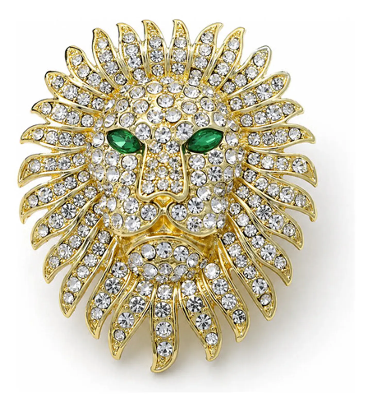 Broche De Alfiler Para Hombre Y Mujer León Imperial Cristal 1