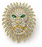 Broche De Alfiler Para Hombre Y Mujer León Imperial Cristal - Miniatura 1