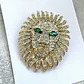 Broche De Alfiler Para Hombre Y Mujer León Imperial Cristal - Miniatura 2