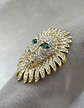 Broche De Alfiler Para Hombre Y Mujer León Imperial Cristal - Miniatura 4