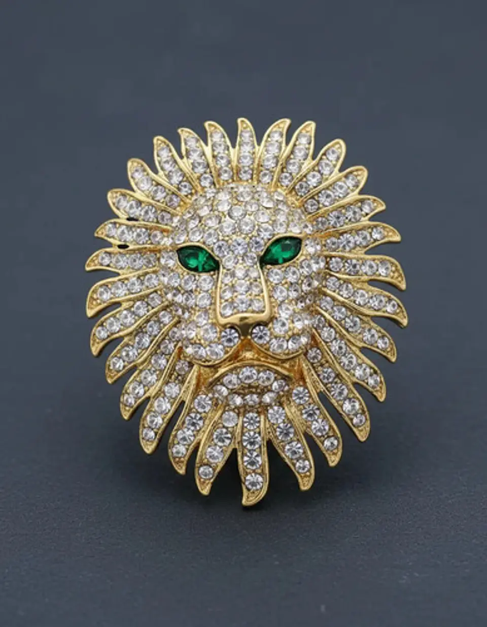 Broche De Alfiler Para Hombre Y Mujer León Imperial Cristal 5