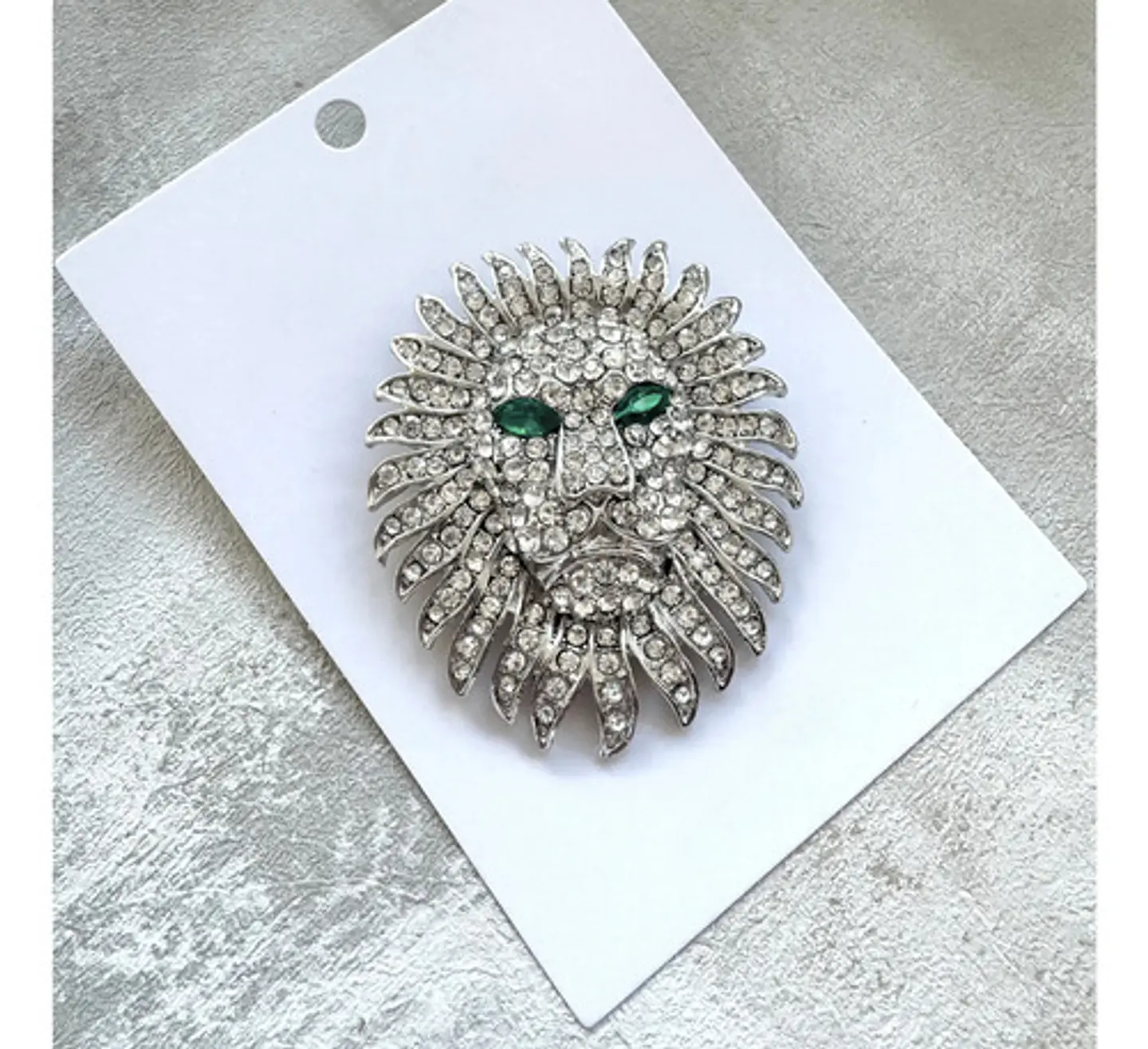 Broche De Alfiler Para Hombre Y Mujer León Imperial Cristal 13