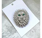 Broche De Alfiler Para Hombre Y Mujer León Imperial Cristal - Miniatura 13