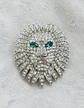 Broche De Alfiler Para Hombre Y Mujer León Imperial Cristal - Miniatura 14