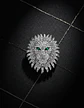 Broche De Alfiler Para Hombre Y Mujer León Imperial Cristal - Miniatura 20