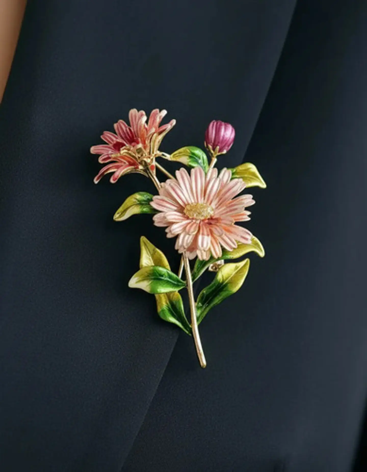 Broche De Alfiler Para Mujeres Floral Esmaltada Margarita 5