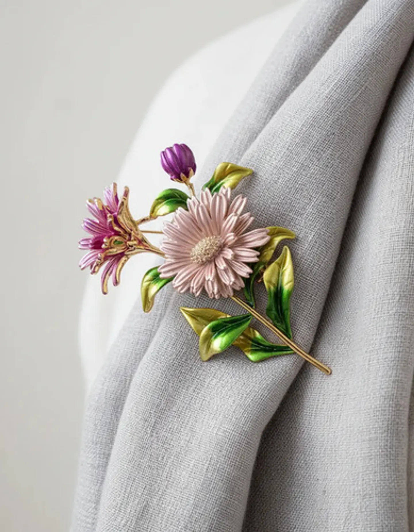 Broche De Alfiler Para Mujeres Floral Esmaltada Margarita 7