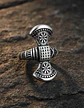 Anillo Para Hombres Vikingo De Acero Color Plata Halo Hacha - Miniatura 6