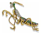 Broche De Alfiler Hombre Y Mujer En Forma De Insecto Mantis - Miniatura 1