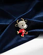 Broche Para Mujeres De Alfiler Vaca Kawaii Esmaltada Piedras - Miniatura 9