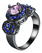 Anillo Vintage Moderno Para Mujeres Con Piedra Lujo Elegante - Miniatura 1