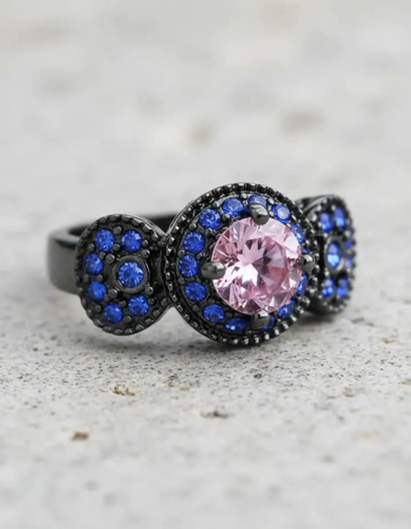 Anillo Vintage Moderno Para Mujeres Con Piedra Lujo Elegante 4