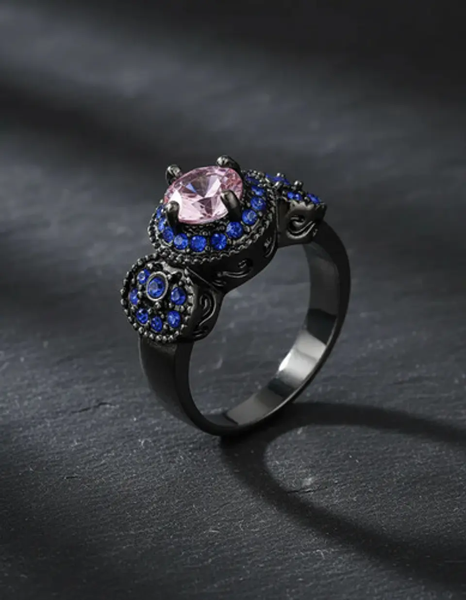 Anillo Vintage Moderno Para Mujeres Con Piedra Lujo Elegante 5