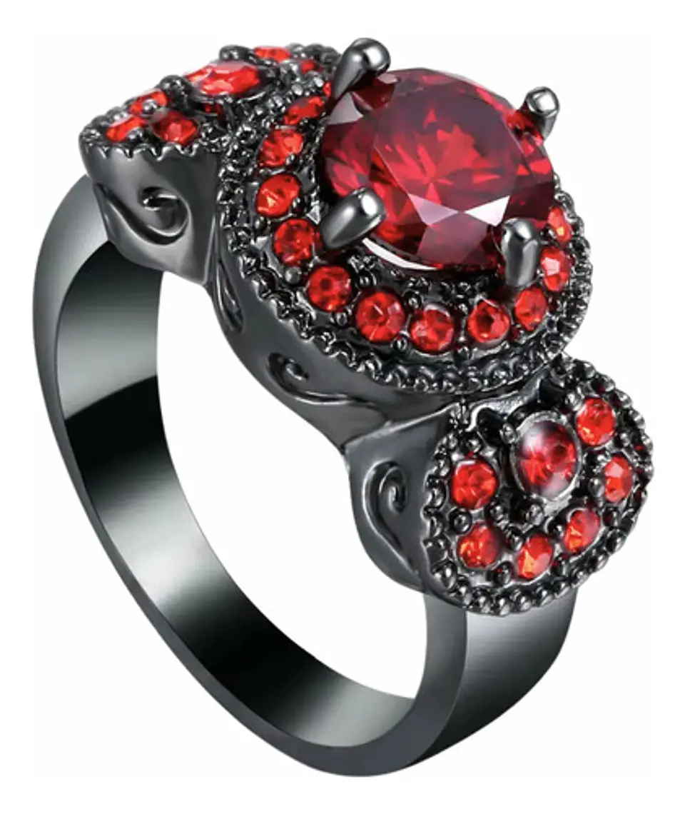 Anillo Vintage Moderno Para Mujeres Con Piedra Lujo Elegante 6