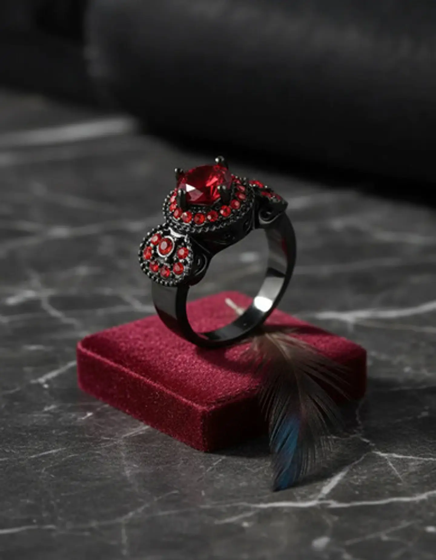 Anillo Vintage Moderno Para Mujeres Con Piedra Lujo Elegante 8