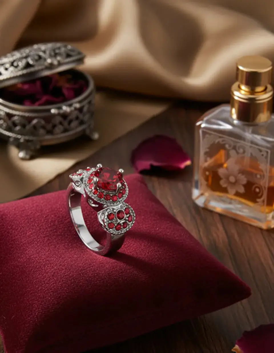 Anillo Vintage Moderno Para Mujeres Con Piedra Lujo Elegante 19