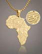 Collar De Acero Para Hombre Y Mujer Dije África Ojo De Horus - Miniatura 2