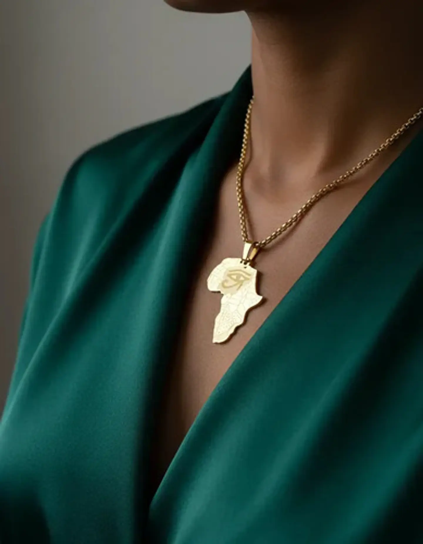 Collar De Acero Para Hombre Y Mujer Dije África Ojo De Horus 4