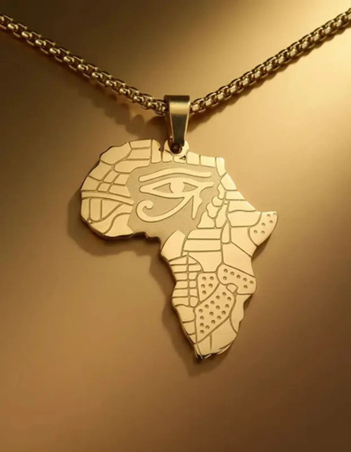 Collar De Acero Para Hombre Y Mujer Dije África Ojo De Horus 6