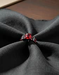 Anillo Negro Vintage Moderno Para Mujeres Piedras Cz Lujo - Miniatura 3