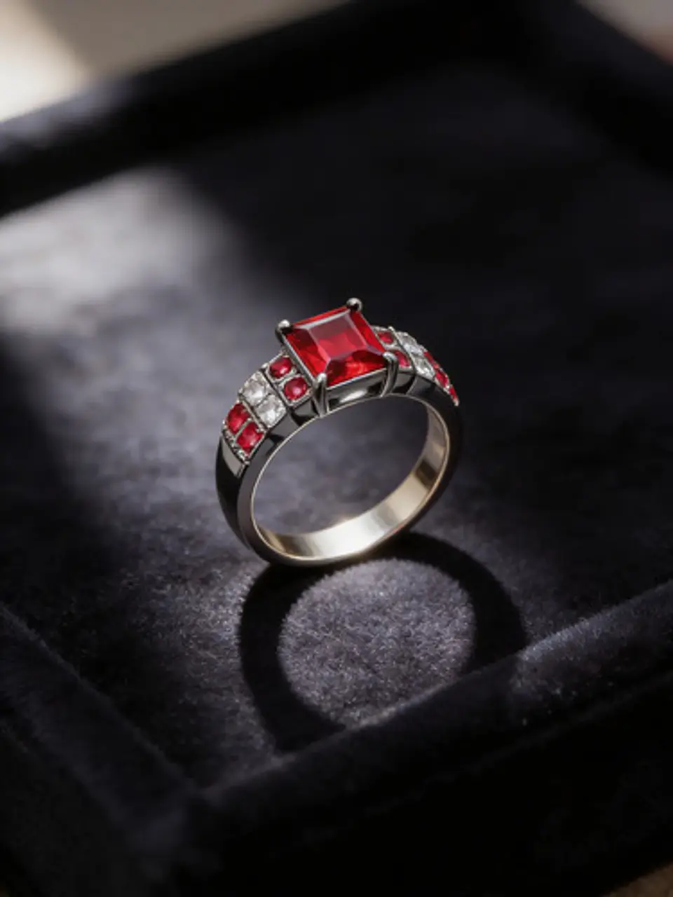 Anillo Negro Vintage Moderno Para Mujeres Piedras Cz Lujo 6