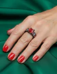 Anillo Negro Vintage Moderno Para Mujeres Piedras Cz Lujo - Miniatura 7