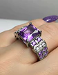 Anillo Negro Vintage Moderno Para Mujeres Piedras Cz Lujo - Miniatura 11