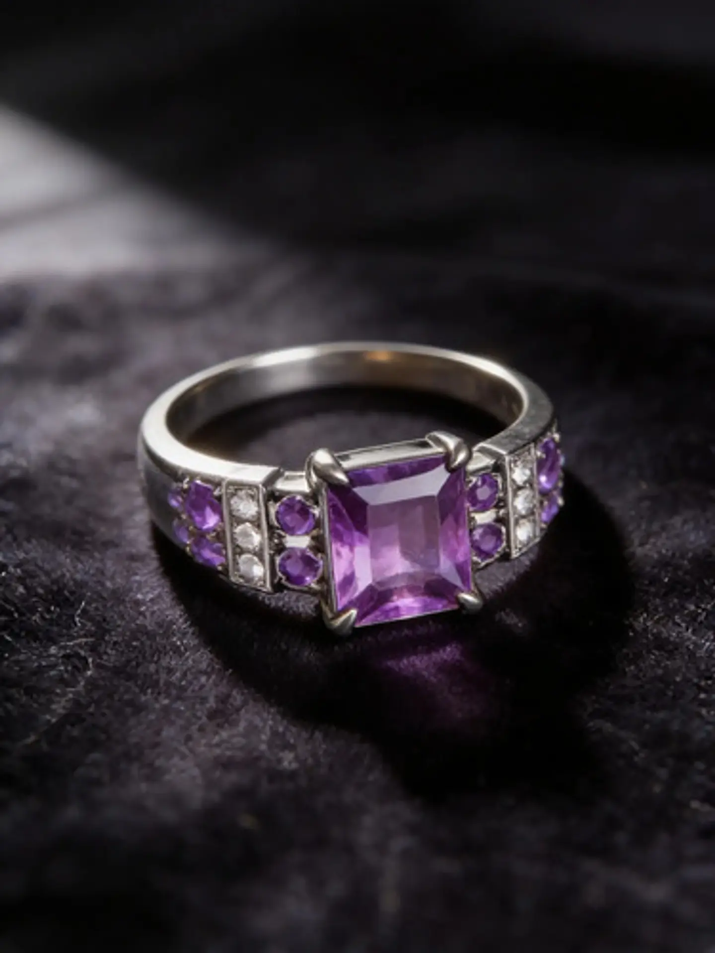 Anillo Negro Vintage Moderno Para Mujeres Piedras Cz Lujo 15