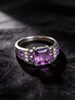 Anillo Negro Vintage Moderno Para Mujeres Piedras Cz Lujo - Miniatura 15
