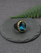 Anillo Moderno Para Hombre Y Mujer Con Piedra Azul Turquesa - Miniatura 5