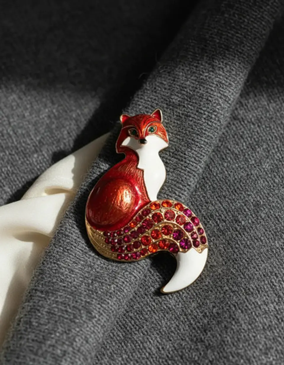 Broche De Alfiler Para Hombre Y Mujer Zorro Animal Esmaltado 3