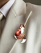 Broche De Alfiler Para Hombre Y Mujer Zorro Animal Esmaltado - Miniatura 5