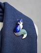Broche De Alfiler Para Hombre Y Mujer Zorro Animal Esmaltado - Miniatura 12