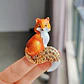 Broche De Alfiler Para Hombre Y Mujer Zorro Animal Esmaltado - Miniatura 31