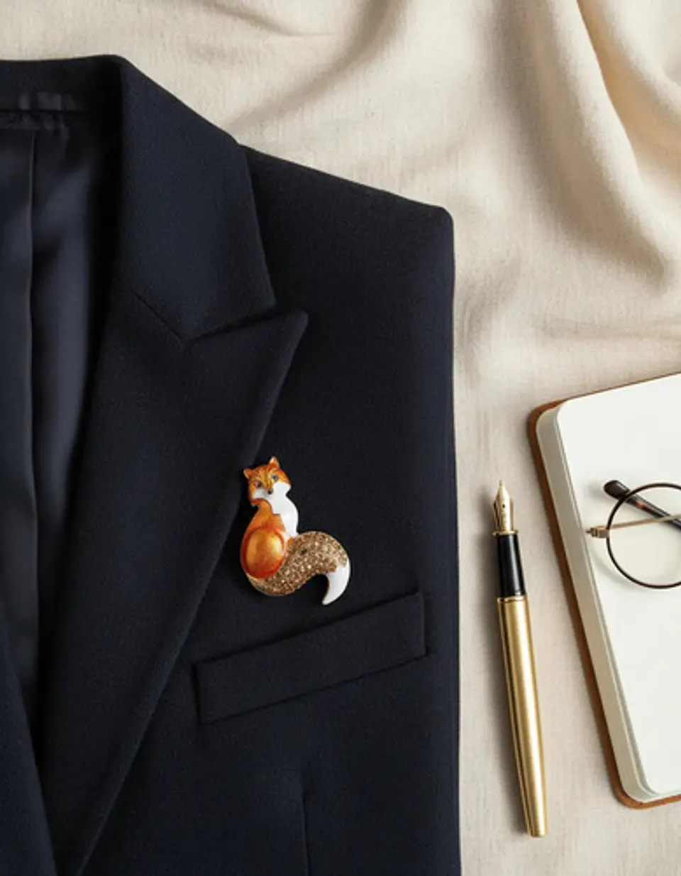 Broche De Alfiler Para Hombre Y Mujer Zorro Animal Esmaltado 33