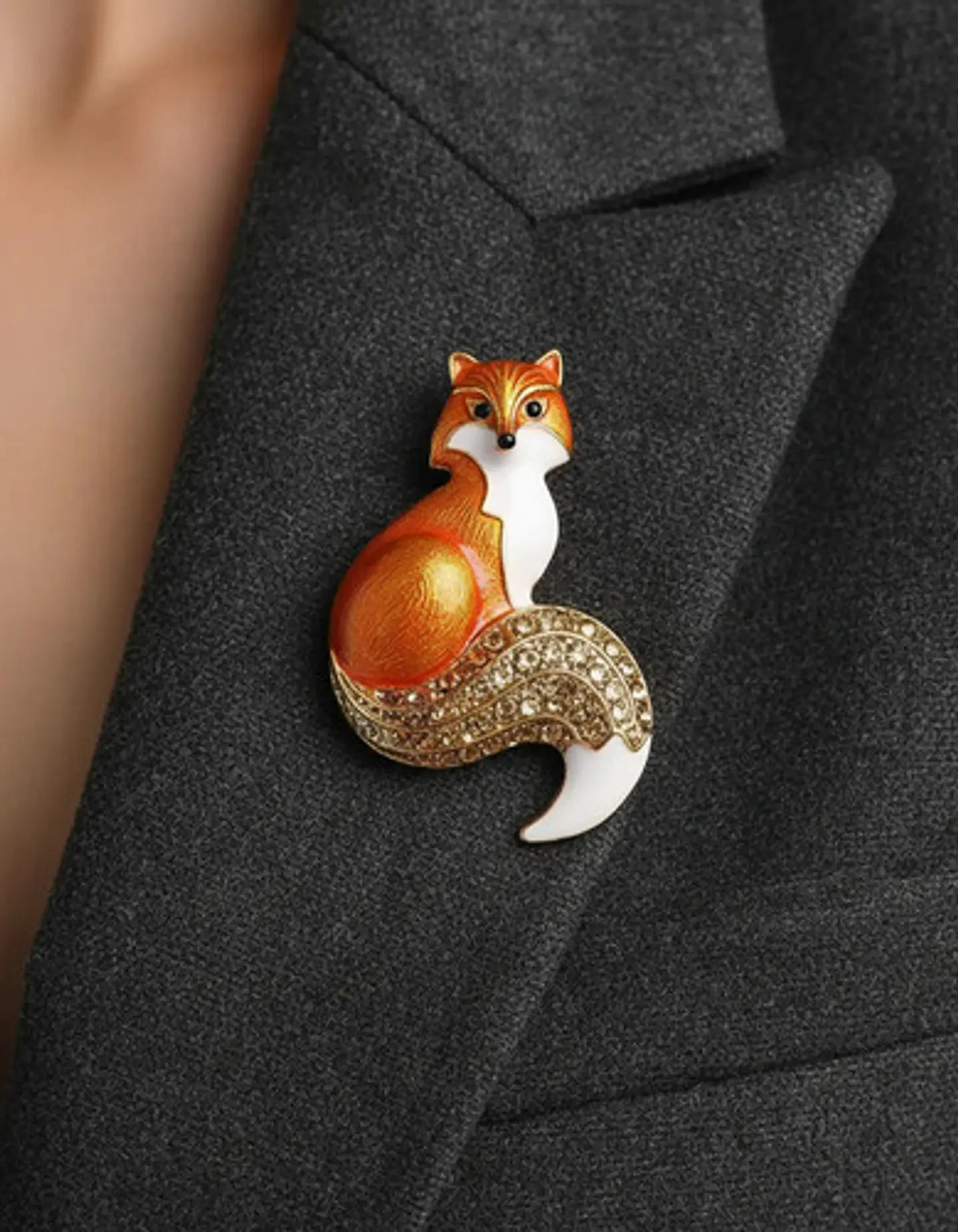 Broche De Alfiler Para Hombre Y Mujer Zorro Animal Esmaltado 34