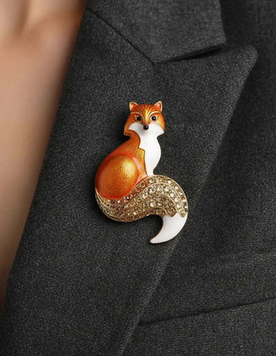 Broche De Alfiler Para Hombre Y Mujer Zorro Animal Esmaltado 34