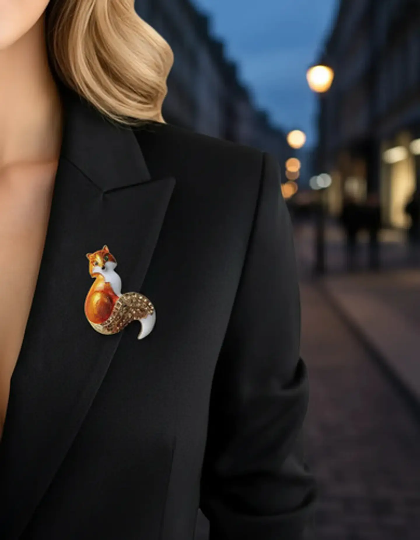 Broche De Alfiler Para Hombre Y Mujer Zorro Animal Esmaltado 36