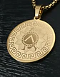 Collar De Acero Para Hombres Dije Medalla Espartano Guerrero - Miniatura 4