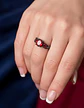 Anillo Moderno Negro Para Mujeres Elegante Cz Corte Redondo - Miniatura 15