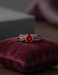 Anillo Moderno Negro Para Mujeres Elegante Cz Corte Redondo - Miniatura 16