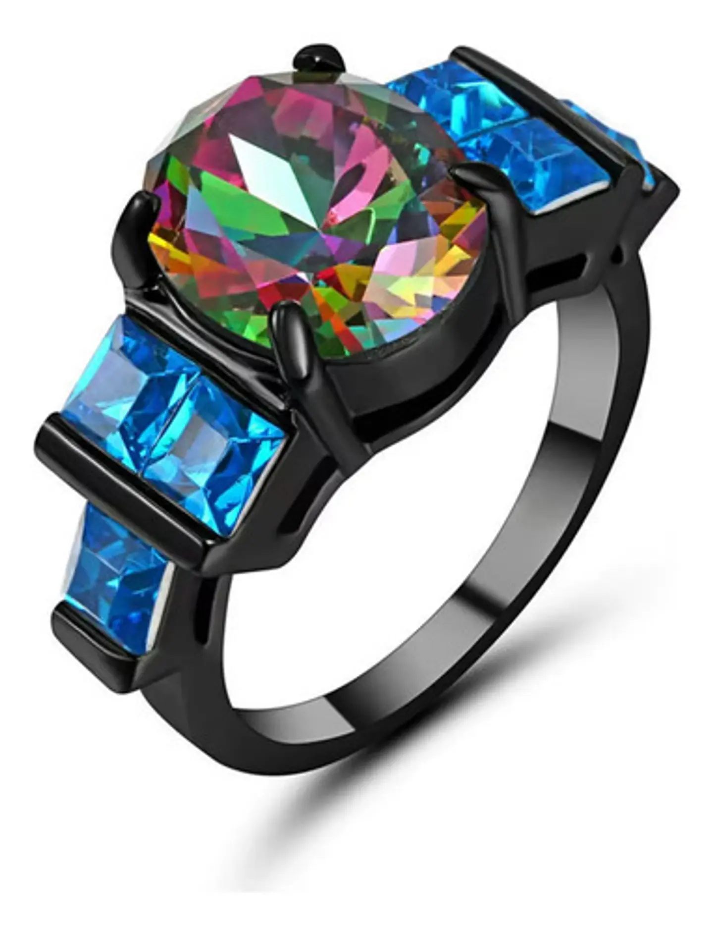 Anillo Vintage Moderno Para Mujeres Piedras Lujo Elegante 1