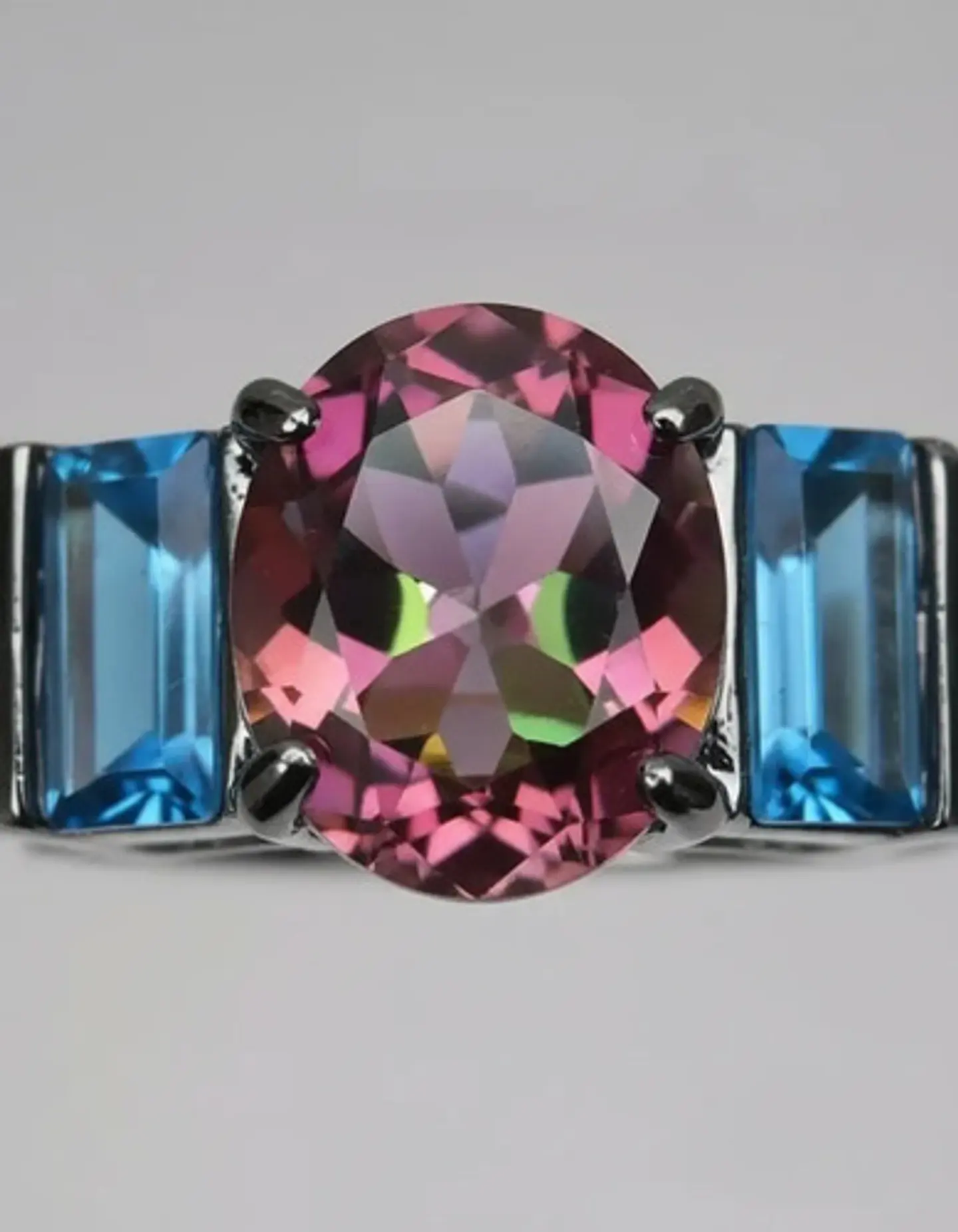 Anillo Vintage Moderno Para Mujeres Piedras Lujo Elegante 5