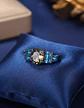Anillo Vintage Moderno Para Mujeres Piedras Lujo Elegante - Miniatura 6