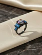 Anillo Vintage Moderno Para Mujeres Piedras Lujo Elegante - Miniatura 7